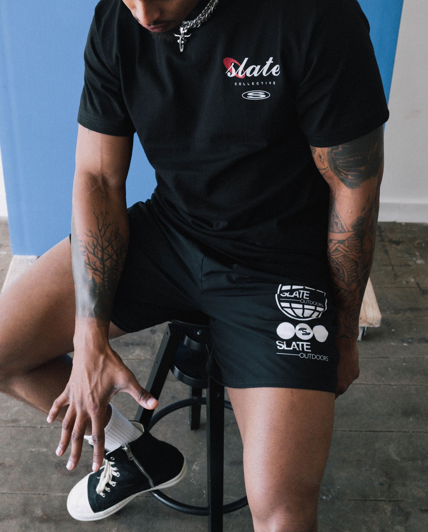 SLATE OUTDOORS SHORTS BLACK
